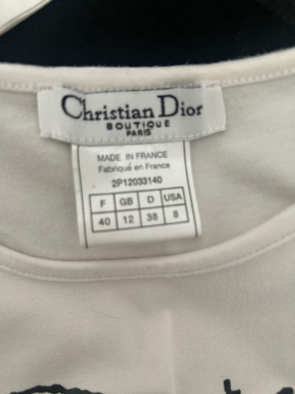 Dior Women's White Sleeveless Graphic Skirt Print - Picture 3 of 3